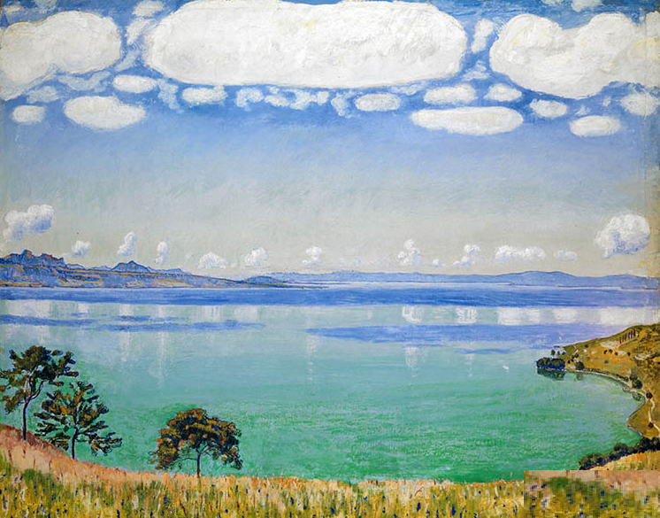 费迪南德·霍德勒油画日内瓦湖图片高清百度网盘资源下载